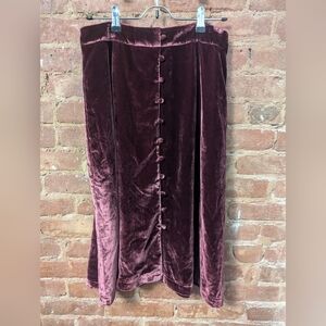 MADEWELL size 6 Women's Burgundy VELVET Skirt